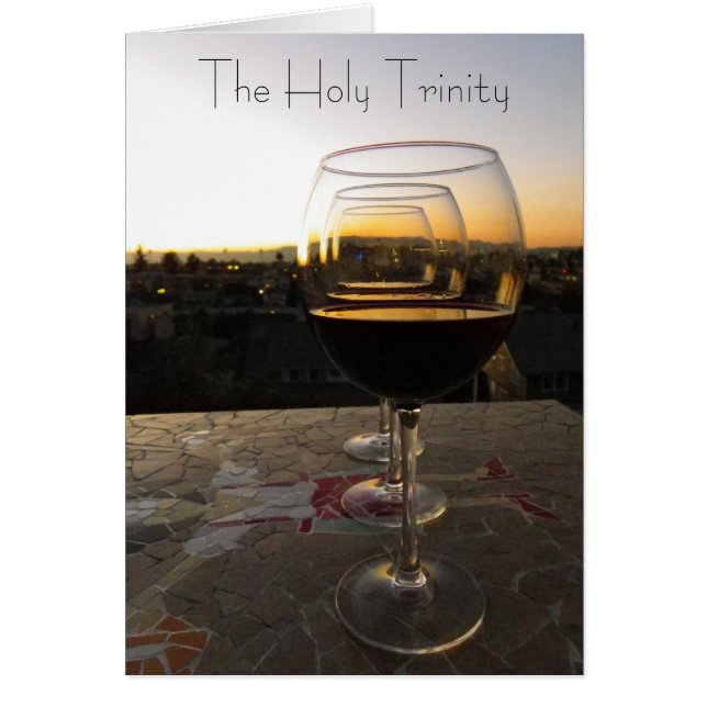 The Holy Trinity Wine Postcard! (Front)