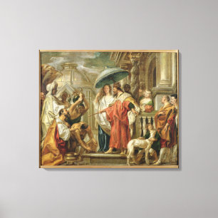 The Homage of Caliph Harun Al-Rashid to Charlemagn Canvas Print