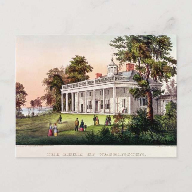 The Home of George Washington Postcard (Front)