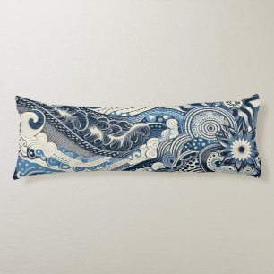 The Home Studio Indigo Bloom  Body Cushion