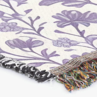 The Home Studio Lavender Bloom  Throw Blanket