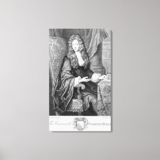 The Honorable Robert Boyle engraved by B. Baron Canvas Print (Front)