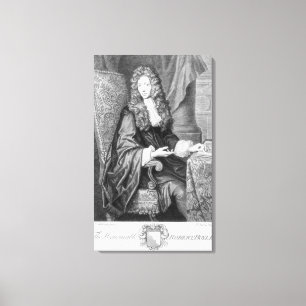 The Honorable Robert Boyle engraved by B. Baron Canvas Print