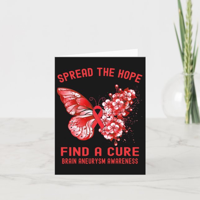 The Hope Find A Cure Brain Aneurysm Awareness  Card (Front)