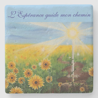 The Hope guides my way Stone Coaster