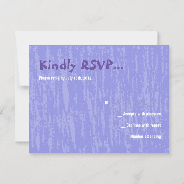 The Hora Chair Dance Bar Bat Mitzvah Reply Card (Front)