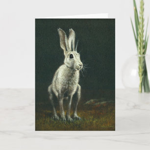 The Horned Hare Of Bodmin Moor Greetings Card