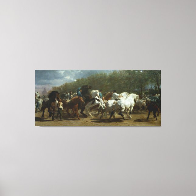 "The Horse Fair" by Rosa Bonheur Canvas Print (Front)