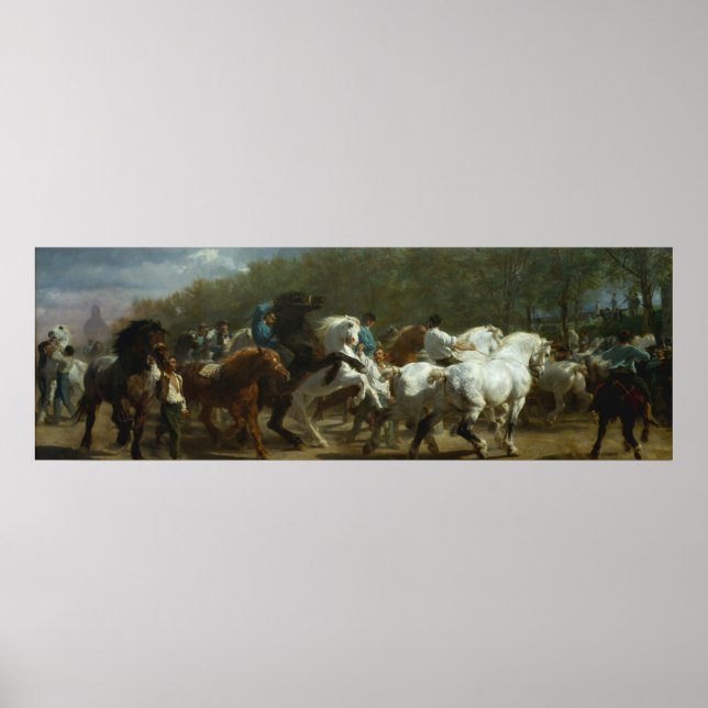 "The Horse Fair" by Rosa Bonheur Poster, Print (Front)