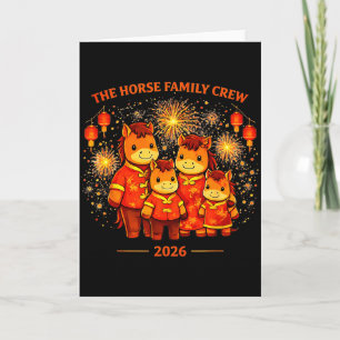 The Horse Family Crew 2026 Lunar New Year Matching Card