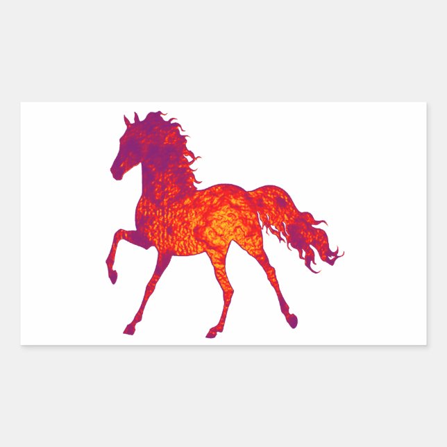 THE HORSE GALACTIC RECTANGULAR STICKER (Front)