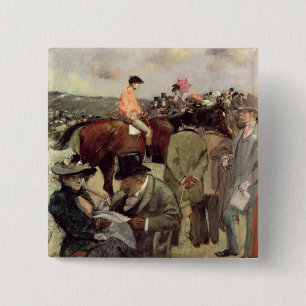 The Horse-Race, c.1890 15 Cm Square Badge