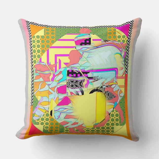 The Horse Race Large  Cushion (Front)