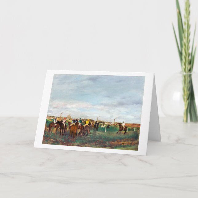 The Horse Races, Edgar Degas Card (Front)