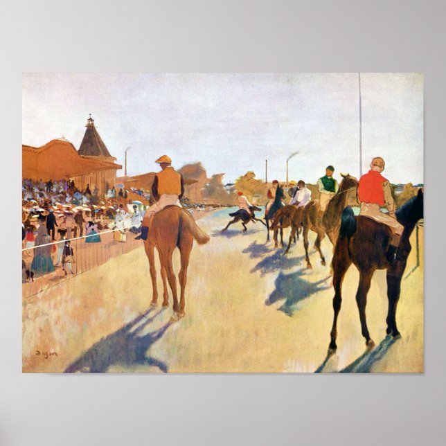 The Horse Races (The Parade), Edgar Degas Poster (Front)