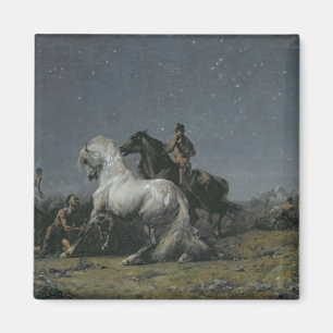 The Horse Thieves, 19th century Magnet