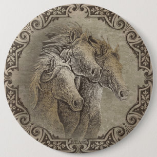 The Horses 6 Cm Round Badge