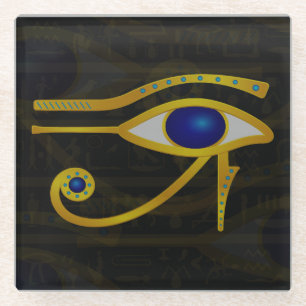 The Horus Eye Glass Coaster