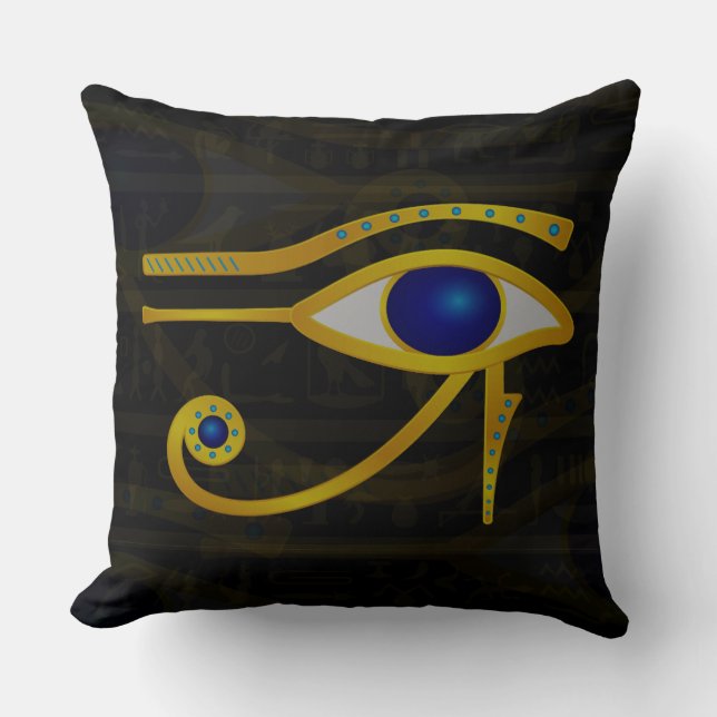 The Horus Eye Throw Pillow (Front)
