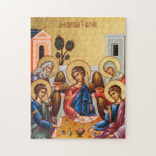 The Hospitality of Abraham Orthodox Christian Icon Jigsaw Puzzle