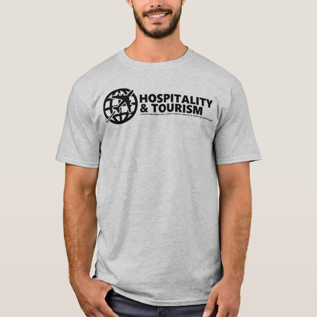The Hospitality & Tourism Gray T-Shirt (Front)