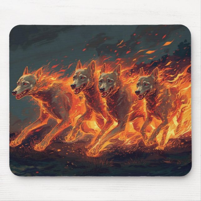 The Hounds Of Hell Are On The Move Mouse Pad (Front)