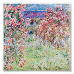 The house in the rose garden by Claude Monet, Photo Print