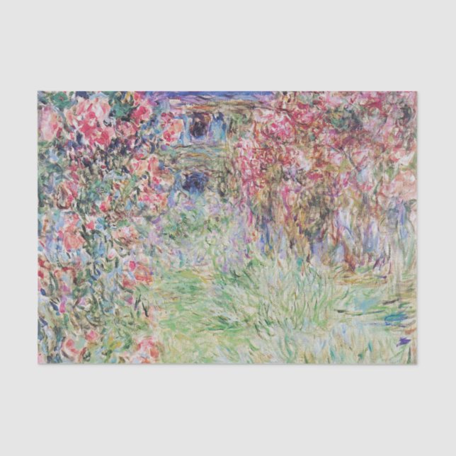 The house in the rose garden by Claude Monet, Tissue Paper (Front)