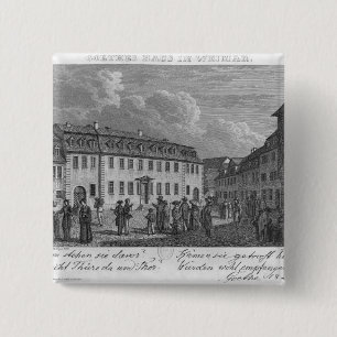The house of Johan Wolfgang von Goethe in 15 Cm Square Badge