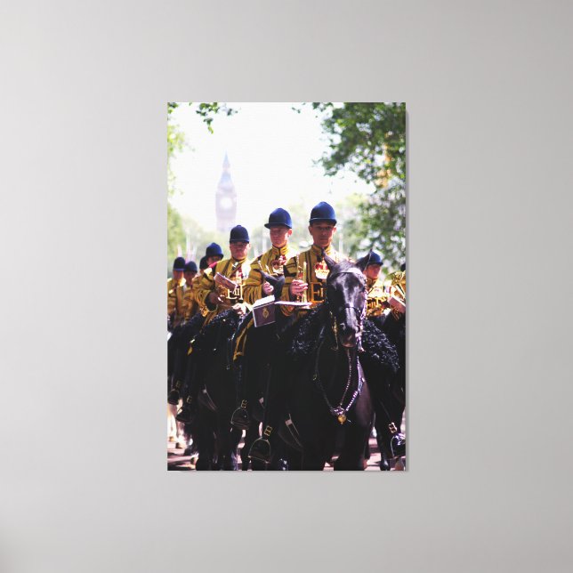 The Household Cavalry Mounted Band Canvas Print (Front)