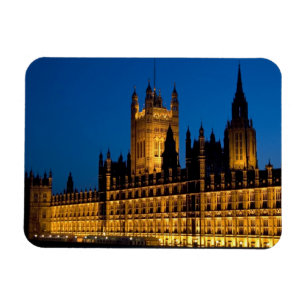 The Houses of Parliament at night in the city of Magnet