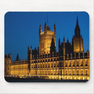 The Houses of Parliament at night in the city of Mouse Pad