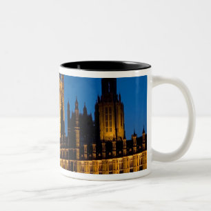 The Houses of Parliament at night in the city of Two-Tone Coffee Mug