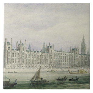 The Houses of Parliament (graphite, pen & ink & w/ Tile