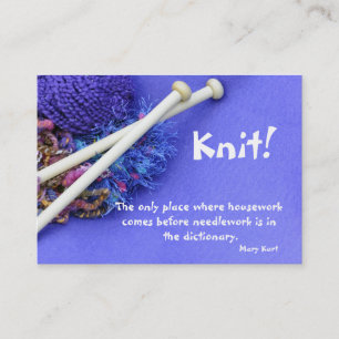 The housework before needlework??? business card