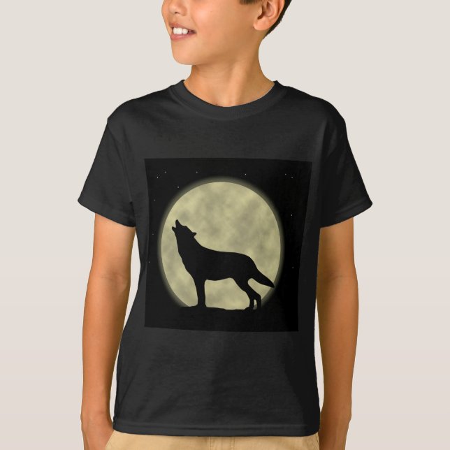 The Howling Wolf in the Night T-Shirt (Front)
