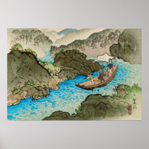 The Hozu River Rapids Early Summer Miki Suizan  Poster