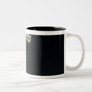 The Hubble Space Telescope in orbit above Earth 2 Two-Tone Coffee Mug