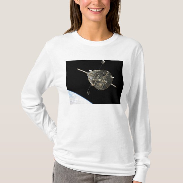 The Hubble Space Telescope in orbit above Earth T-Shirt (Front)