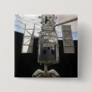 The Hubble Space Telescope is released 15 Cm Square Badge