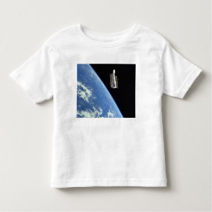 The Hubble Space Telescope with a blue earth Toddler T-Shirt
