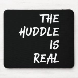 The Huddle is Real Fun Football for Fall Mouse Pad