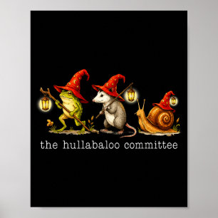 The Hullabaloo Com Frog Opossum Snail Wizard Title Poster