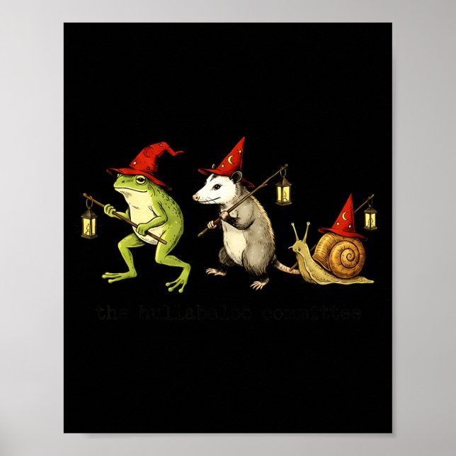 The Hullabaloo Com Frog Opossum Snail Wizard Title Poster (Front)