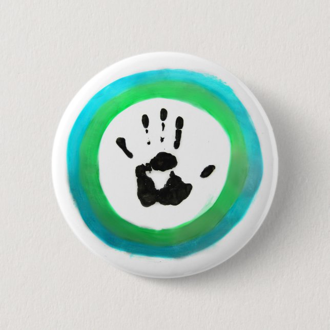 The Human Flag 6 Cm Round Badge (Front)