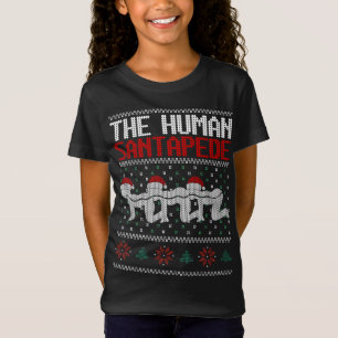 The Human Santapede Funny Parody Ugly Christmas Sw T-Shirt