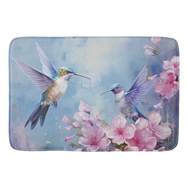The Hummingbird Design Series 12 Bath Mat (Front)