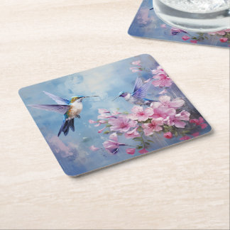 The Hummingbird Design Series 12 Square Paper Coaster