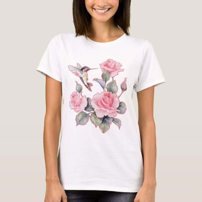 THE HUMMINGBIRD ROSE SHIRT (Front)