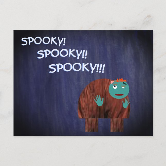 The Hunchback as a Zombie  Holiday Postcard (Front)